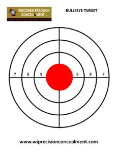 BULLSEYE TARGET - Wisconsin Precision Concealment